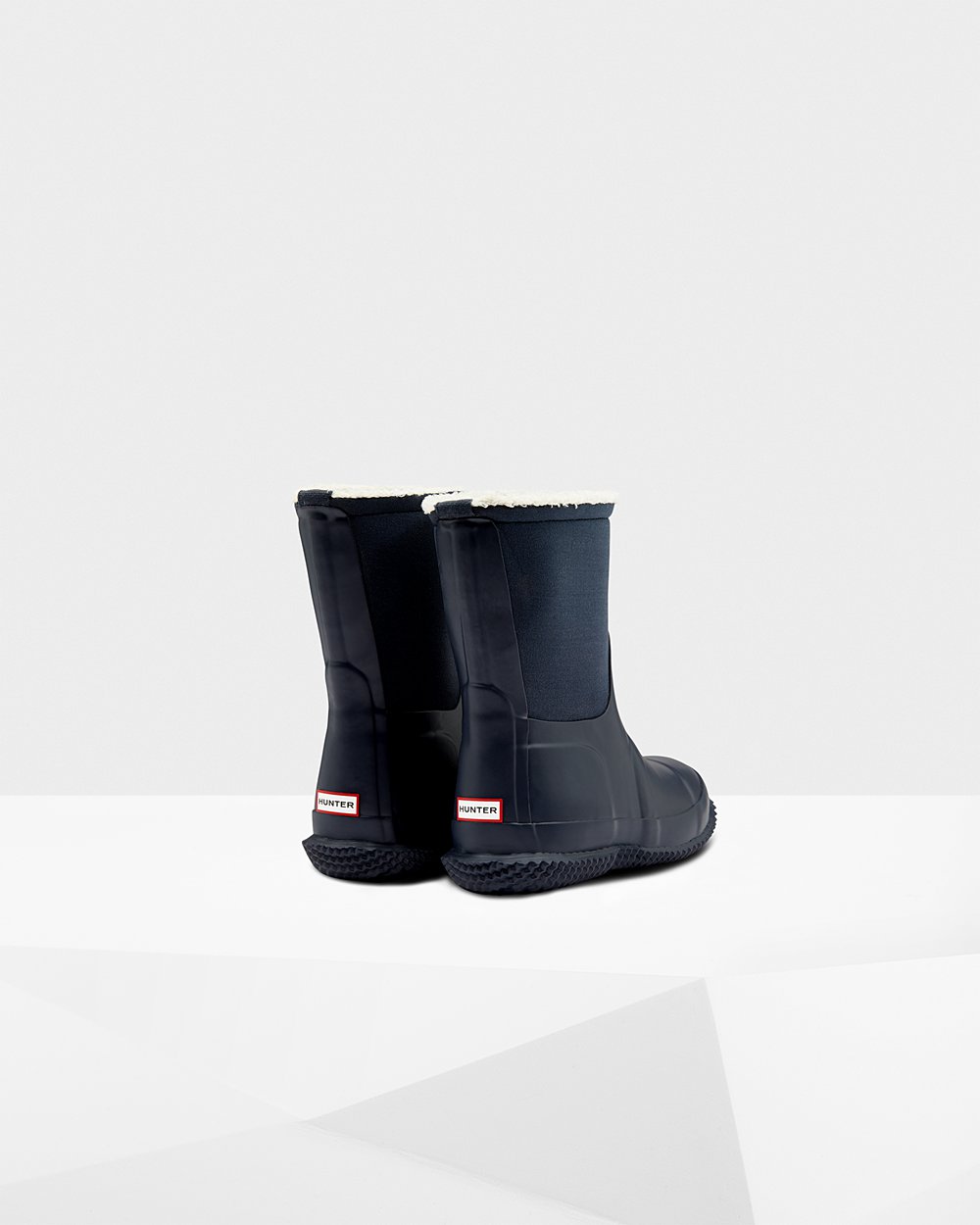 Botas De Neve Hunter Criança Azul Marinho - Original Big Insulated Roll Top Sherpa - 76EYLDOIW